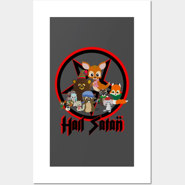 South Park - Woodland Critter Christmas - Hail Satan Wall Art by Xanderlee7